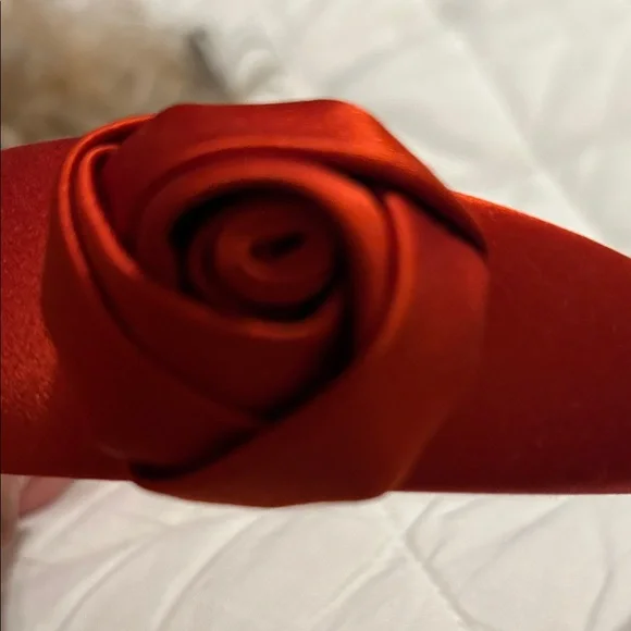 Elegant Valentino GavaraniRed Rose Headband Hair Accessories